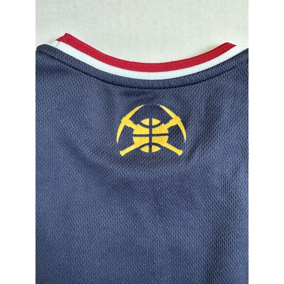 NBA Youth Denver Nuggets Jersey Tank Top Polyester Embroidered Navy Size L - Picture 10 of 10